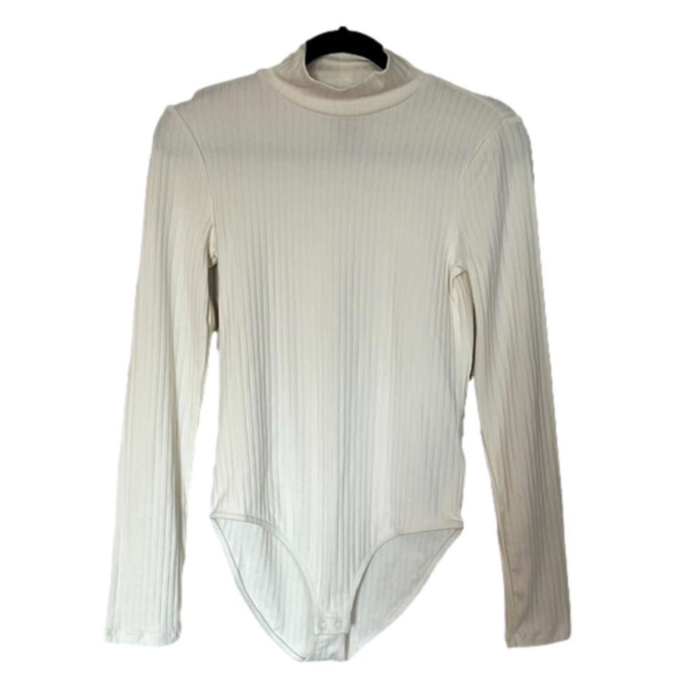 GAP cream coloured mock turtle neck long sleeved body suit